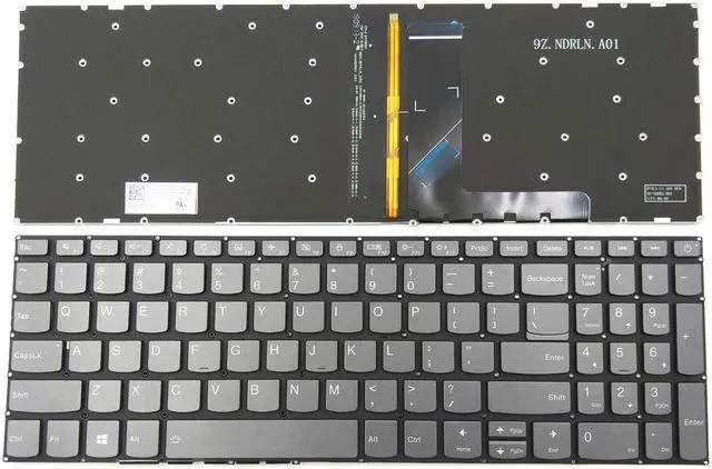 Main image of New US Black English Backlit Laptop Keyboard (without palmrest) Replacement for Lenovo V320-17IKB V320-17ISK V320-17IKB Type 81AH 81CN Light Backlight