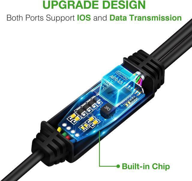 Alt view image 2 of 7 - USB 1 to 4 Splitter, ANDTOBO USB 2.0 Y Splitter Charger Cable USB 1 Male to 4 Female Power Cord Extension Hub Cable for PC/PS4/MacBook/Laptop/TV/LED Etc,Navy