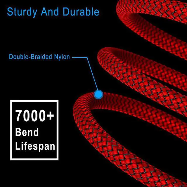 Alt view image 7 of 7 - KEHIPI USB Type C Charger Cable 3.3FT 2 Pack,Nylon Charging Power Cord for Samsung Galaxy S10E S23 S20 S21 S22,Moto Z3 Z4 G7 G8 G9 Play Power G Pro Fast Stylus,Motorola Razr Edge One 5G,Steam Deck