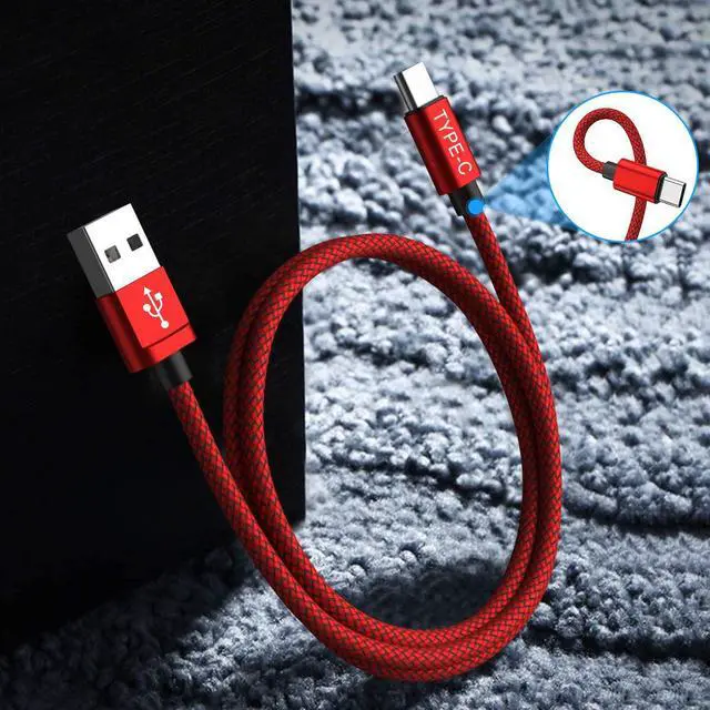 Alt view image 3 of 7 - KEHIPI USB Type C Charger Cable 3.3FT 2 Pack,Nylon Charging Power Cord for Samsung Galaxy S10E S23 S20 S21 S22,Moto Z3 Z4 G7 G8 G9 Play Power G Pro Fast Stylus,Motorola Razr Edge One 5G,Steam Deck