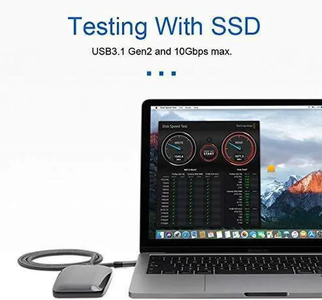 Alt view image 5 of 6 - 10Gbps USB-C USB 3.1 Type C Gen2 Male to Male Data Video 100W Cable with E-Marker for Tablet & Phone & Laptop (50cm)