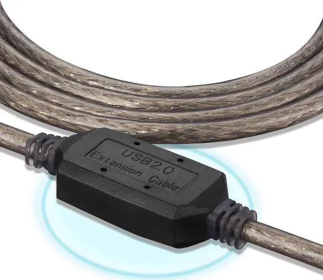 Alt view image 5 of 7 - Active USB 2.0 Printer Cable 50Ft - A-Male to B-Male High Speed Printer//Repeater Cable for HP Canon Lexmark   etc (50Ft/15M)