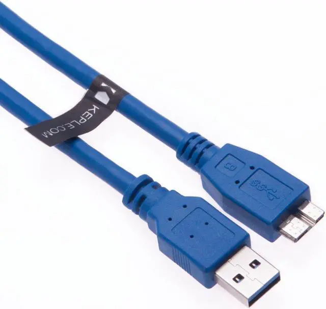 Main image of USB Micro-B Cable for LaCie Porsche Design, Slim, P'9230, Rugged Mini, Triple, Sony SL-BG1, HD-S1A, SL-BG1, HD-SG5, HD-E2, HD-E1, HD-EG5, Freecom 35610, Fuji X-T2, GFX 50S, Hard Drive (3ft)