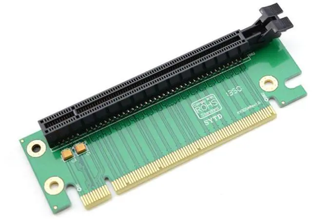 Alt view image 3 of 5 - JXSZ PCI-Express 16x Riser Card 90-Degree Right-Angle 4cm Adapter Card 2U Computer Server