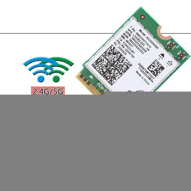 Alt view image 5 of 7 - Dual-Band WiFi Card,Wireless Network Card for Intel AX200NGW,Dual Band Wireless AX200NGW WiFi 6 NGFF/M2 2.4Gbps+Bluetooth 5.0 802.11AX Card