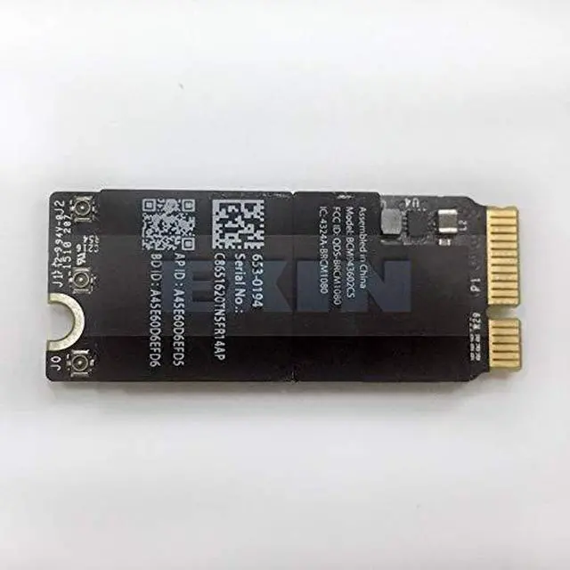 Alt view image 3 of 6 - 2015 Year BCM943602CS WiFi Card for Apple MacBook Pro Retina A1398 A1425 A1502 802.11AC Bluetooth 4.1 Airport Card 653-0194 - (Cable Length: BCM943602CS)