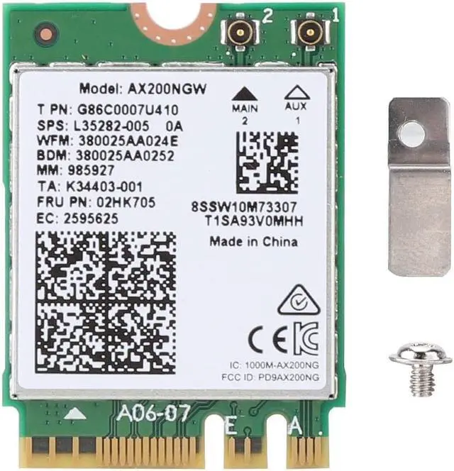 Main image of Dual-Band WiFi Card,Wireless Network Card for Intel AX200NGW,Dual Band Wireless AX200NGW WiFi 6 NGFF/M2 2.4Gbps+Bluetooth 5.0 802.11AX Card