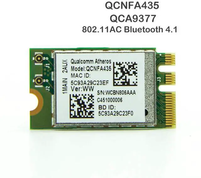 Alt view image 3 of 4 - Wireless Adapter Card for Qualcomm Atheros QCA9377 QCNFA435 802.11AC 2.4G/5G NGFF WiFi Card Bluetooth 4.1