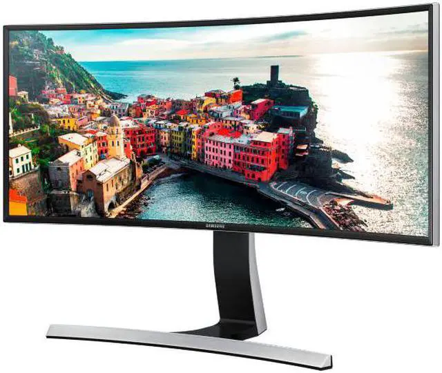 Alt view image 5 of 20 - Samsung S34E790C Glossy Black 34" Curved WQHD Cinema Wide 4ms (GTG) HDMI LED Backlight LCD Monitor 300 cd/m2 DCR Mega Infinity (3000:1) Dual Speakers, Height Adjustable