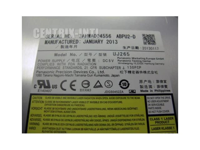 Alt view image 7 of 7 - New Panasonic UJ265 6X Internal SATA Slot Load Blu-ray Burner Player BD-R BD-RE BDXL