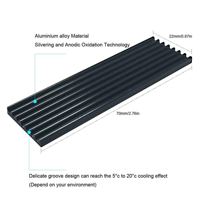 Alt view image 5 of 7 - GLOTRENDS M.2 PCIe NVMe/AHCI SSD to PCIe 3.0 x 4 Adapter Card with Aluminum Heatsink (PA09_HS)