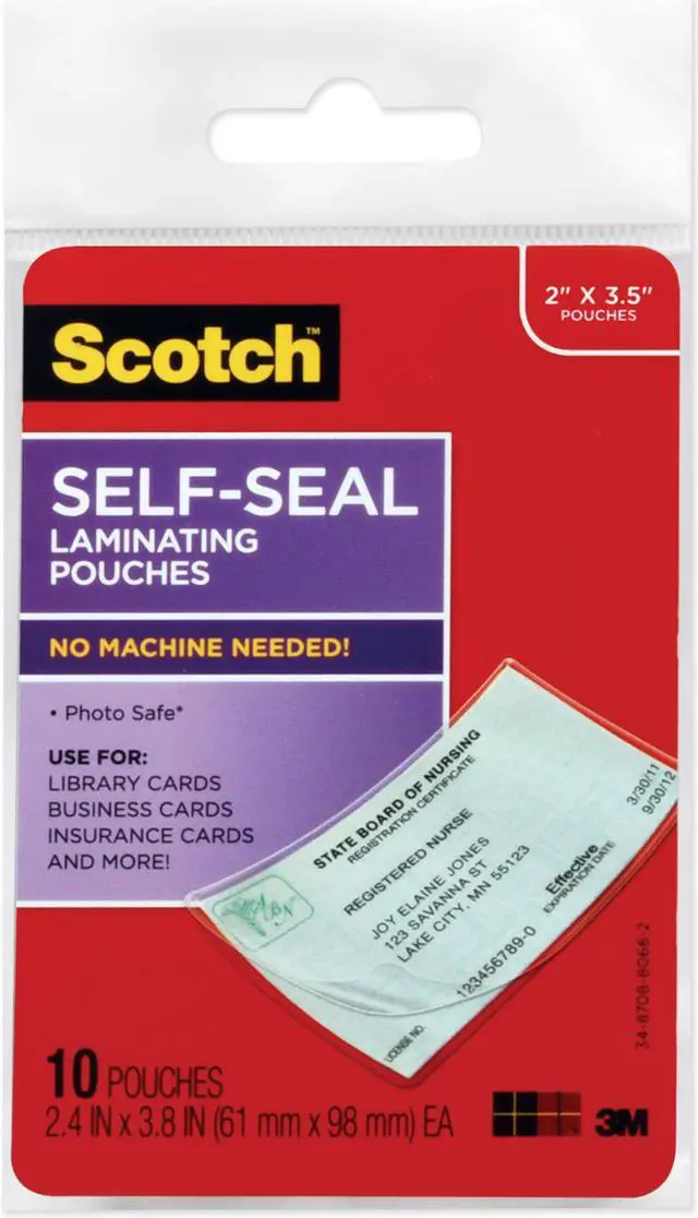 Alt view image 10 of 15 - Scotch PROTECTOR SHEET BIZCRD 10PK LS85110G