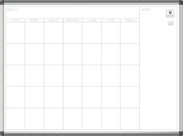 Alt view image 2 of 15 - PINIT Magnetic Dry Erase Calendar Board, 48 x 36 Inches, Silver Aluminum Frame UBR2903U0001