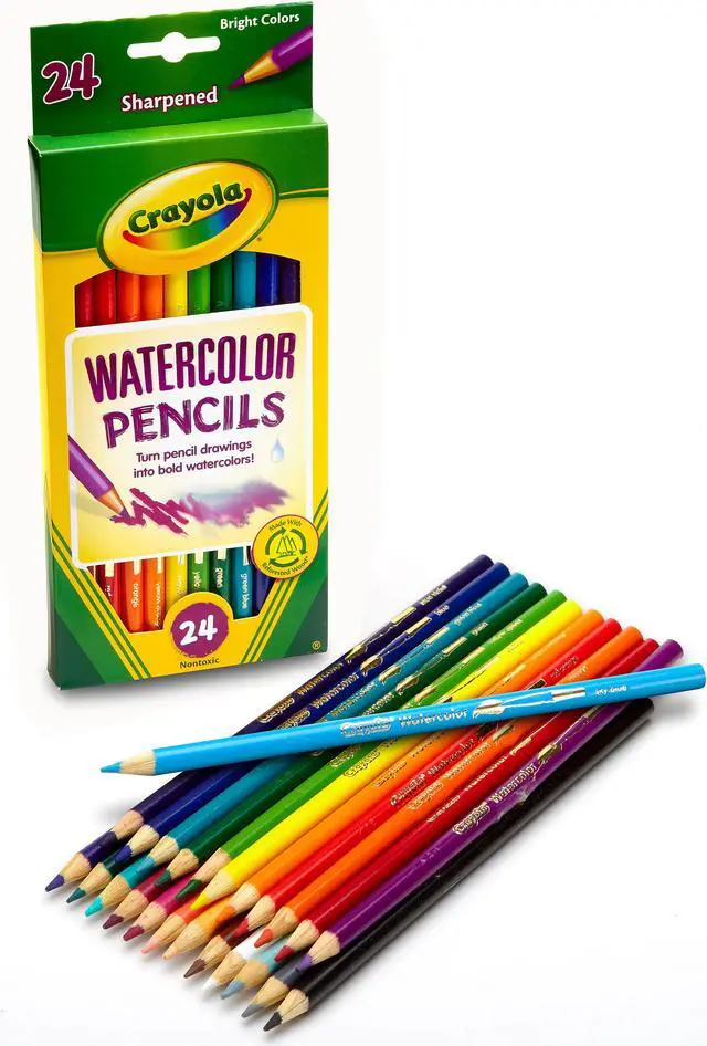 Alt view image 8 of 11 - Watercolor Woodcase Pencils, 3.3 mm, 24 Assorted Colors/Set