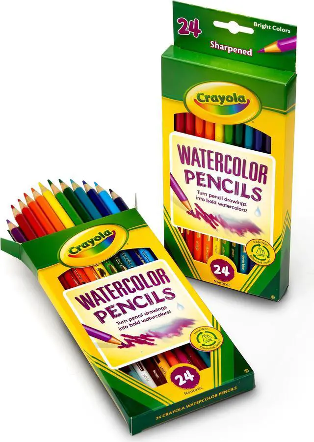 Alt view image 7 of 11 - Watercolor Woodcase Pencils, 3.3 mm, 24 Assorted Colors/Set