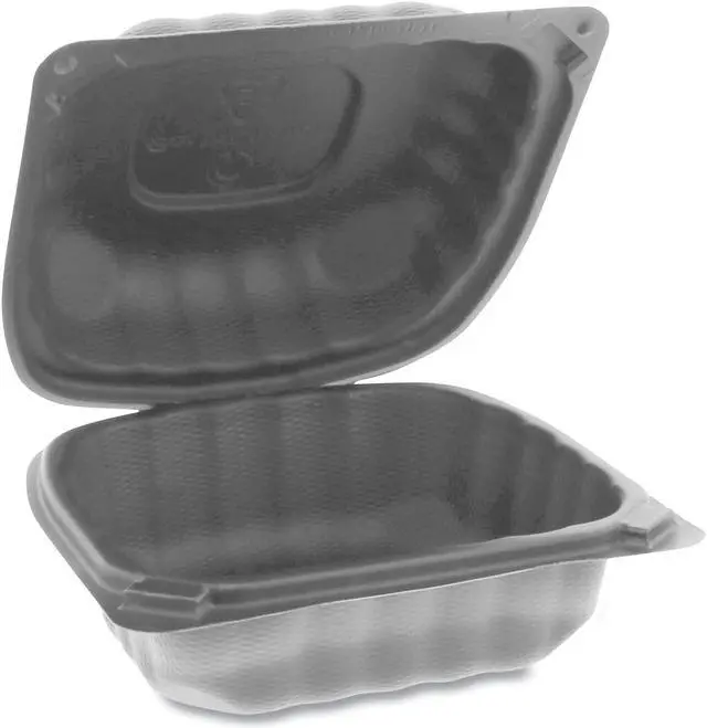 Alt view image 12 of 16 - Pactiv Microwave Hinged Lid Containers, 5.75x5.95x3.1 YCNB06000000