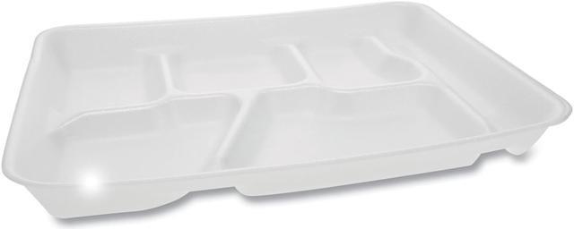 Pactiv Lightweight Foam School Trays, 6-Compartment, 8.5 x 11.5 x