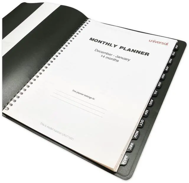 Alt view image 4 of 16 - Universal Monthly Planner 11 x 8 Black 2022 71001
