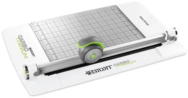 Main image of Westcott CarboTitanium Rotary Metal Base Trimmer 10 Sheets Metal 9" x 21" 16718