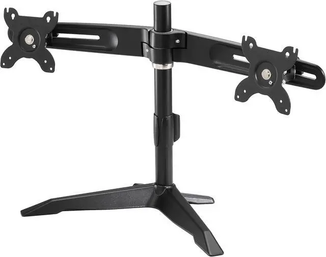 Alt view image 2 of 4 - Amer Mounts Stand Based Dual Monitor Mount For Two 15"-24" Lcd/Led Flat Panel Screens