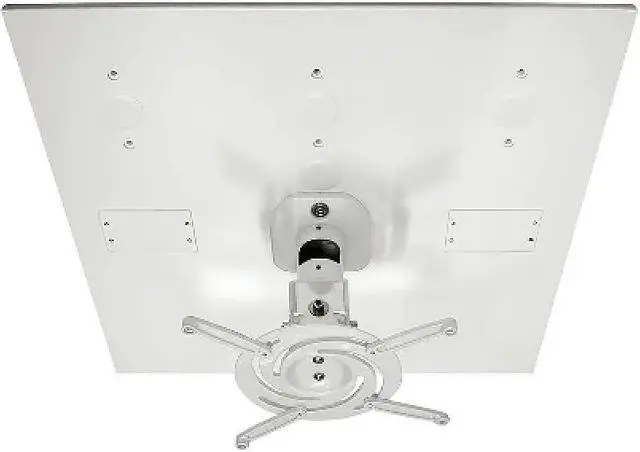 Alt view image 9 of 20 - Amer Mounts AMRDCP100KIT Universal Drop Ceiling Projector Mount - Supports up to 30lb load, 360 degree rotation, 180 degree tilt