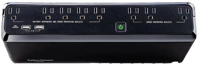 Alt view image 9 of 20 - CYBERPOWER SYSTEMS (USA), INC. SL700U STANDBY, 8 X NEMA 5-15R, NEMA 5-15P W/5 FT CORD, USB CHARGE PORTS, 3YR WTY