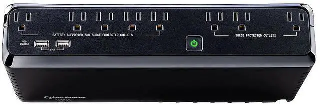 Alt view image 8 of 20 - CYBERPOWER SYSTEMS (USA), INC. SL700U STANDBY, 8 X NEMA 5-15R, NEMA 5-15P W/5 FT CORD, USB CHARGE PORTS, 3YR WTY