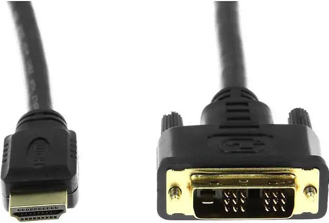Alt view image 2 of 4 - Rocstor Y10C124-B1 6ft. HDMI to DVI-D Cable M/M HDMI Male to DVI-D Male