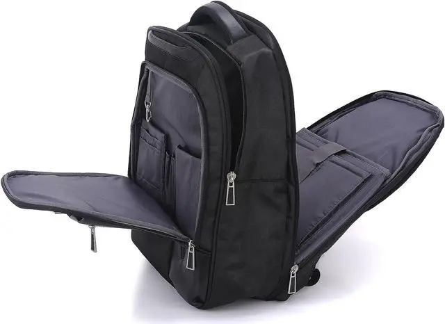 Alt view image 3 of 9 - Eco Style Tech Exec Backpack Case Fits up to 15.6 in Laptop Model ETEX-BP15-CF-SCE