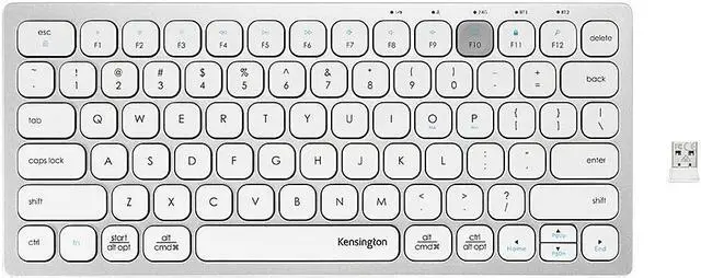 Alt view image 12 of 20 - Kensington K75504US Silver 2.4 GHz + Bluetooth Compact Keyboard