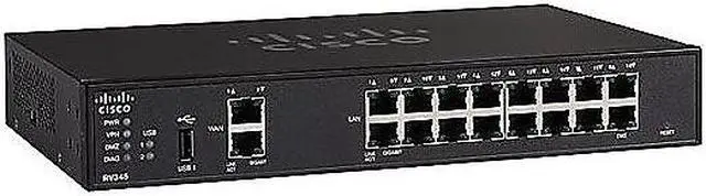 Alt view image 3 of 5 - Cisco RV345 Router - 18 Ports - Management Port - SlotsGigabit Ethernet - Rack-mountable