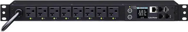Alt view image 3 of 7 - CYBERPOWER PDU41002 Switched PDU 20A 1u 8 Out 120V