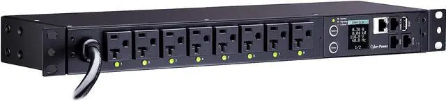 Alt view image 4 of 7 - CYBERPOWER PDU41002 Switched PDU 20A 1u 8 Out 120V