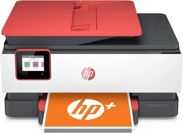 Alt view image 2 of 10 - HP Office Jet Pro 8035e All In One Printer Coral 1L0H8A