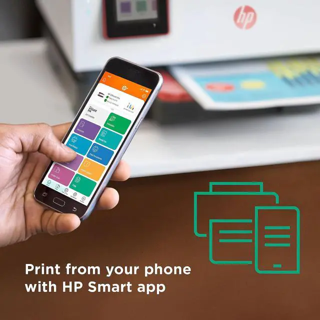 Alt view image 7 of 10 - HP Office Jet Pro 8035e All In One Printer Coral 1L0H8A