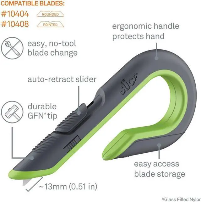 Alt view image 17 of 20 - Slice Ceramic Box Cutter W/ Auto Retracting Blade, Green