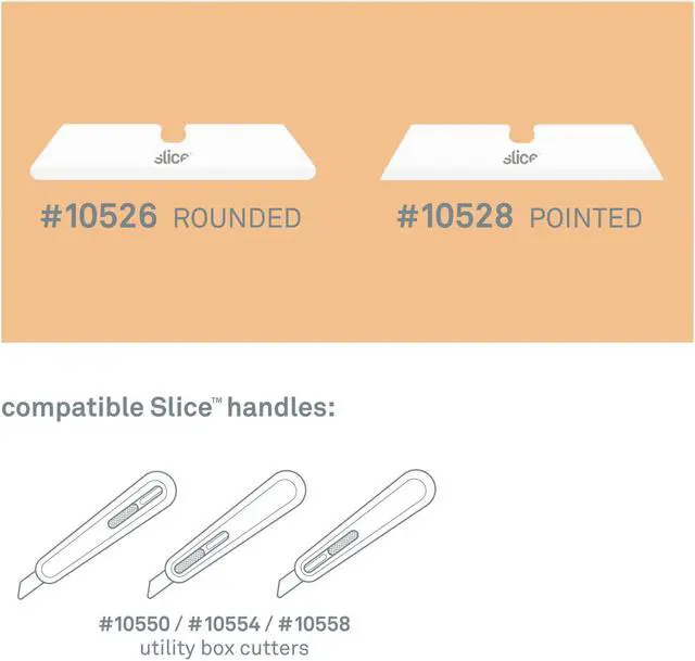 Alt view image 4 of 17 - Slice Smarty Series Ceramic Replacement Blades 3/Pkg-White Rounded