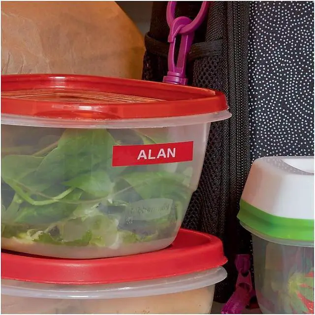 Alt view image 5 of 11 - D1 Durable Labels, 0.5" x 10 ft, White on Red 1978366