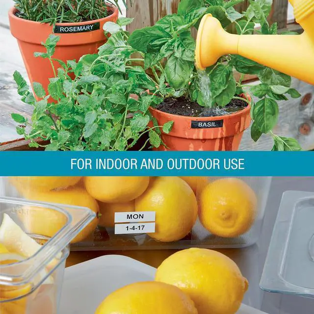 Alt view image 7 of 11 - D1 Durable Labels, 0.5" x 10 ft, White on Red 1978366