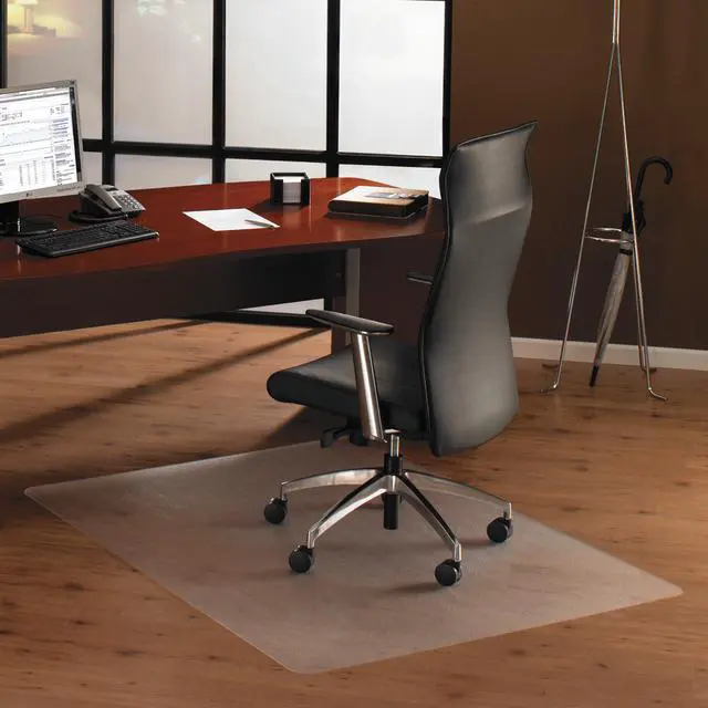 Alt view image 17 of 20 - Floortex Cleartex Ultimat Polycarbonate Chair Mat for Hard Floors 48 x 53 Clear