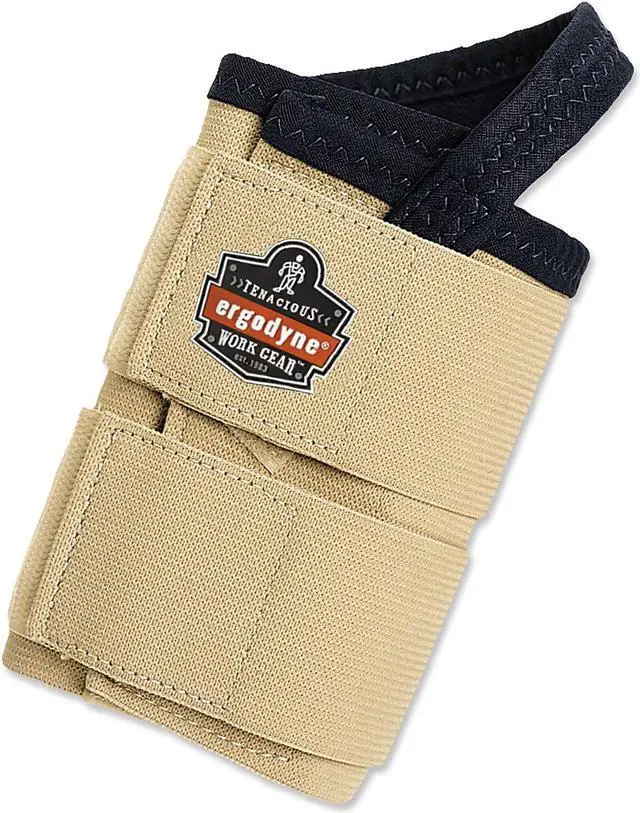 Main image of Ergodyne ProFlex 4010 Double Strap Right Wrist Support Large Tan 70126