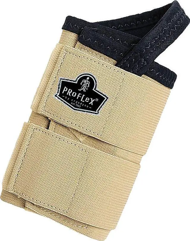 Alt view image 2 of 4 - Ergodyne ProFlex 4010 Double Strap Right Wrist Support Large Tan 70126