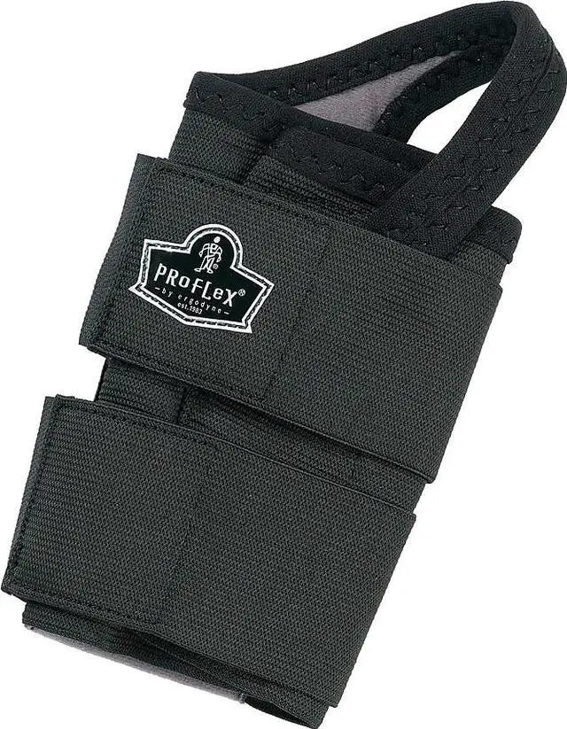 Alt view image 2 of 3 - Ergodyne ProFlex 4010 Double Strap Left Wrist Support X-Large Black 70038