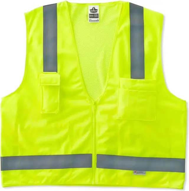 Main image of Ergodyne GloWear 8250Z Class 2 Hi-Visibility Surveyors Vest Lime 2XL/3XL 21427