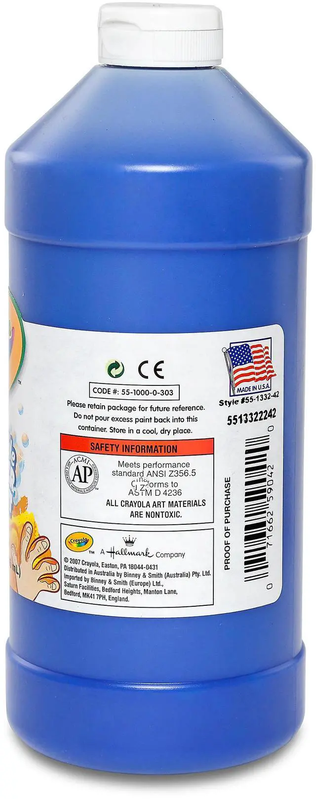 Alt view image 5 of 8 - Washable Finger Paint, 32oz., Blue CYO551332042