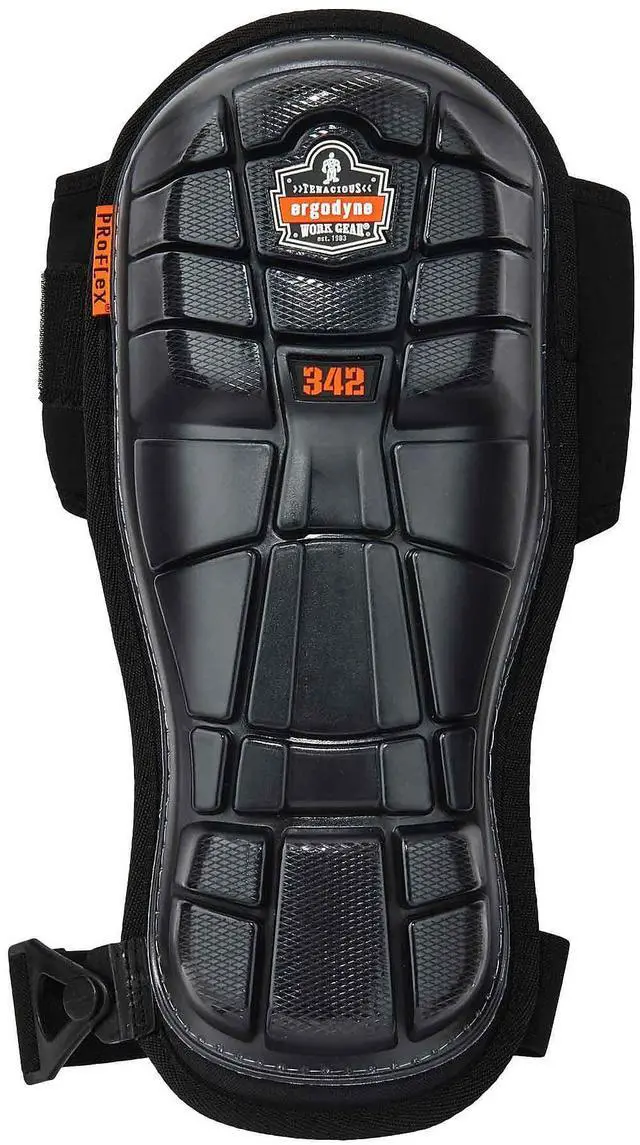 Main image of Ergodyne 18442 ProFlex 342 Injected Gel Knee Pads - Extra Long Cap - Hook and Loop Closure - One Size Fits Most - Black - Pair