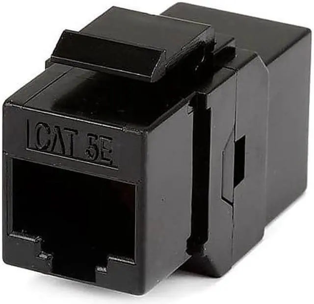 Alt view image 6 of 12 - Monoprice Cat5e RJ45 Inline Coupler Type Feedthrough Keystone Jack, Black