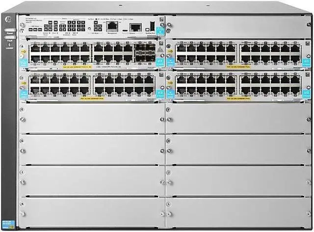 Alt view image 14 of 16 - HP 5412R 92GT PoE+ and 4-port SFP+ (No PSU) v3 zl2 Modular 92 Port Gigabit Ethernet Switch