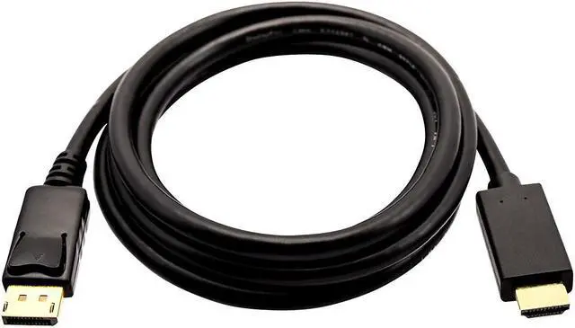 Alt view image 7 of 10 - V7 Black Video Cable Displayport Male To Hdmi Male 3M 10Ft