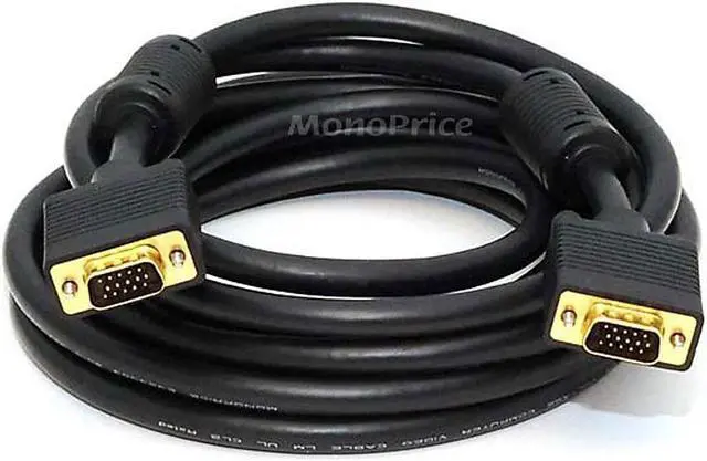Alt view image 6 of 12 - Monoprice Super VGA Cable - 15 Feet - Male to Male With Ferrites For In-Wall Installation | Gold Plated, CL2 Rated